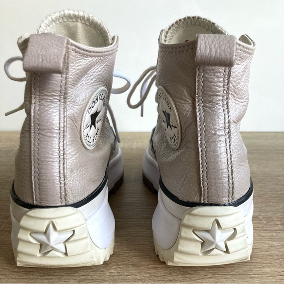 Converse Metallic Pink Leather high top Run Star Hike - Picture 6 of 9
